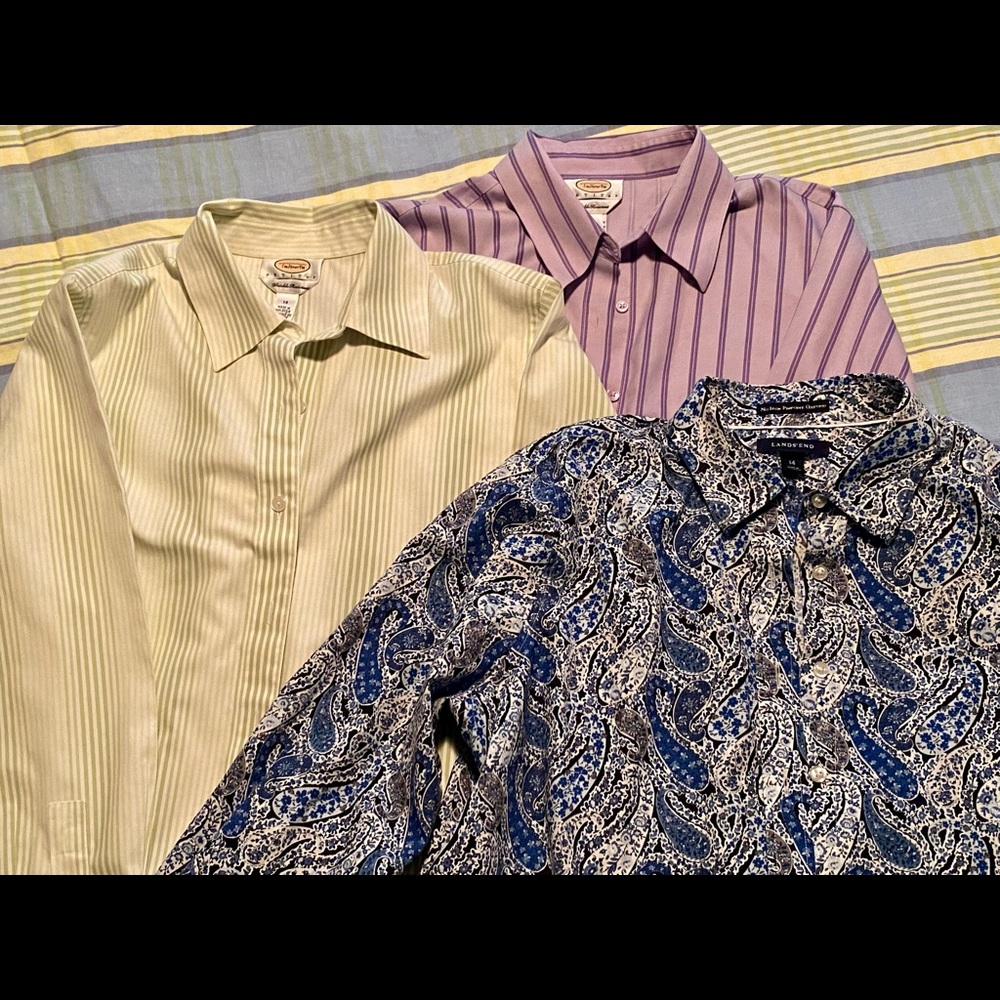 14 P Talbots / 14 Landsend button down shirt